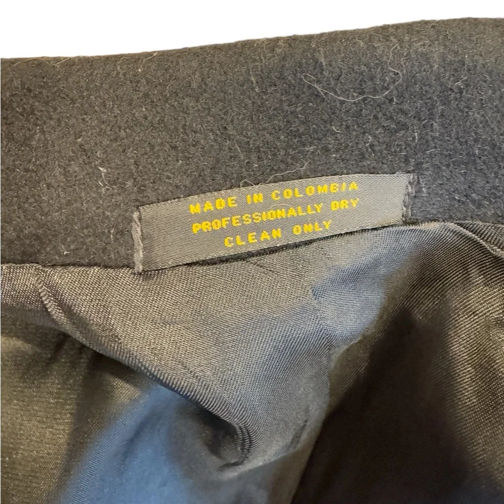 Black Long  Coat Imported Fabric Cashmere Size 44R‎